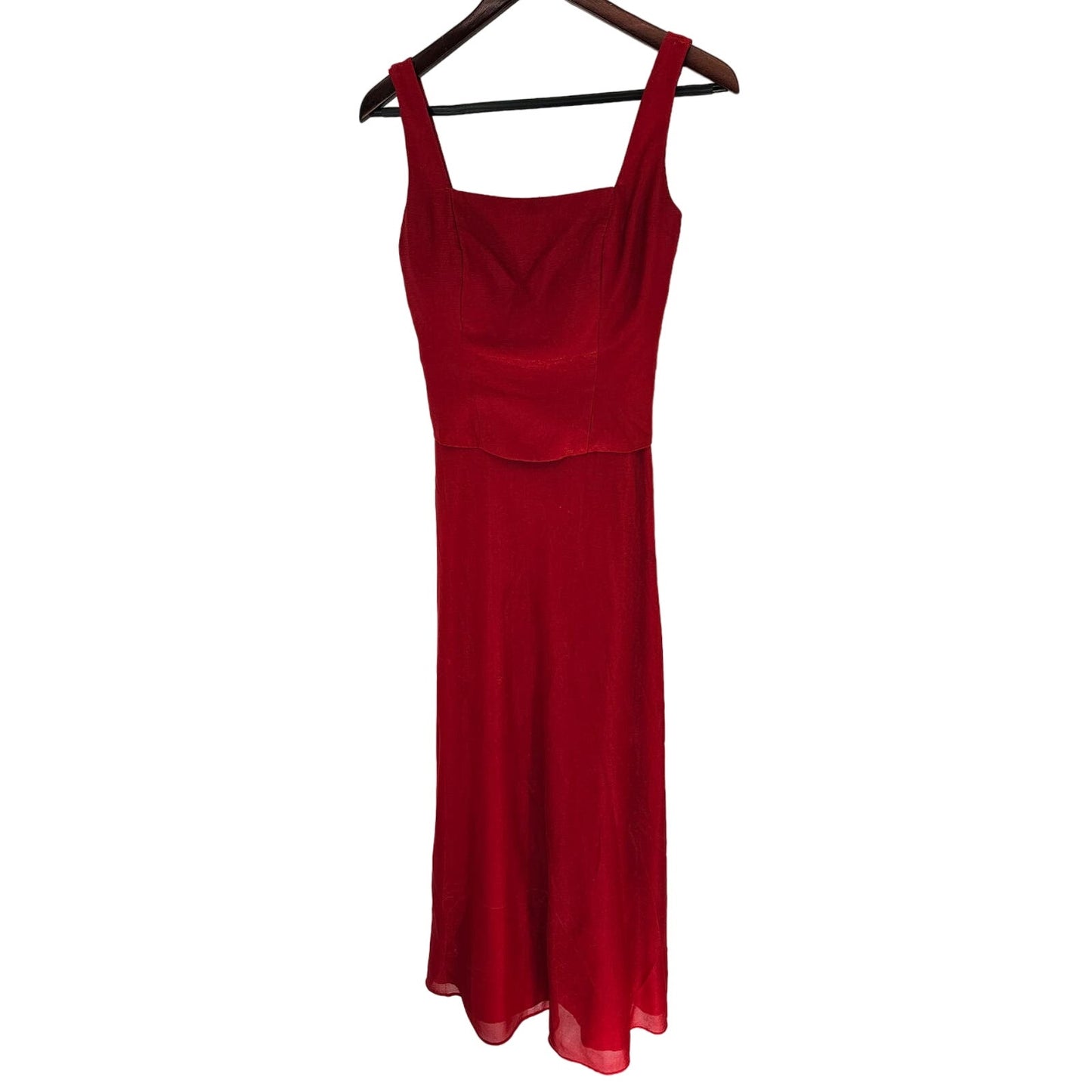 Vintage Betsy & Adam Womens Glitter Maxi Dress Size 6 Red 90S Y2K
