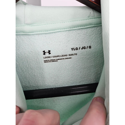 Under Armour Girls Sz L Loose Fit Hoodie Sweatshirt Mint Green