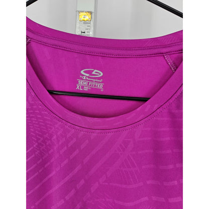 C9 by Champion Womens Sz XL Semi Fitted Short Sleeve Athletic Shirt Purple