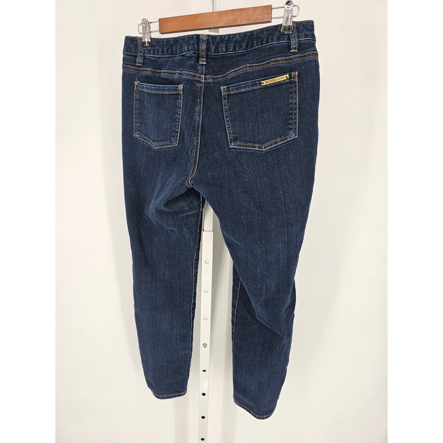 Michael Kors Womens Sz 8 Dark Wash Slim Leg Blue Jeans Cotton