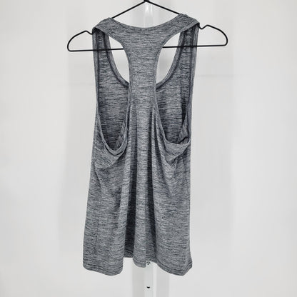 Jockey Womens Sz L Racerback Loose Fit Athletic Tank Top Gray