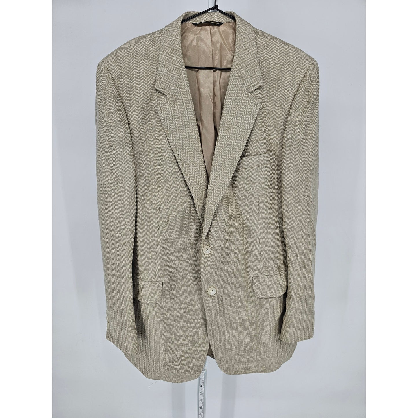 Vintage Kingsridge Godchams Mens 2 Button Suit Blazer Beige Tan