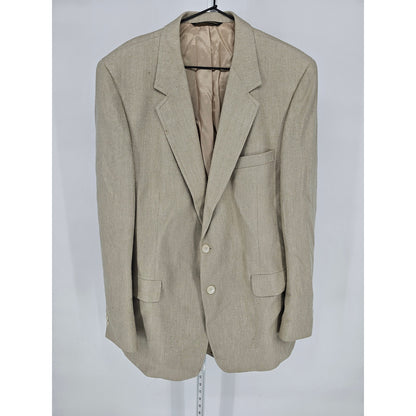 Vintage Kingsridge Godchams Mens 2 Button Suit Blazer Beige Tan