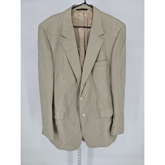 Vintage Kingsridge Godchams Mens 2 Button Suit Blazer Beige Tan