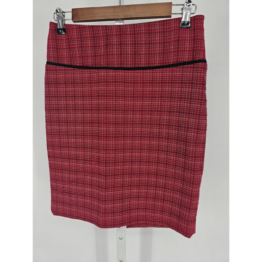 Vintage Y2K The Limited Womens Sz 0 Pencil Skirt Red Plaid Preppy