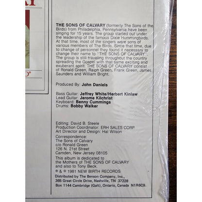 NEW Sealed - The Sons of Calvary - Spreading The Word - New Birth Records