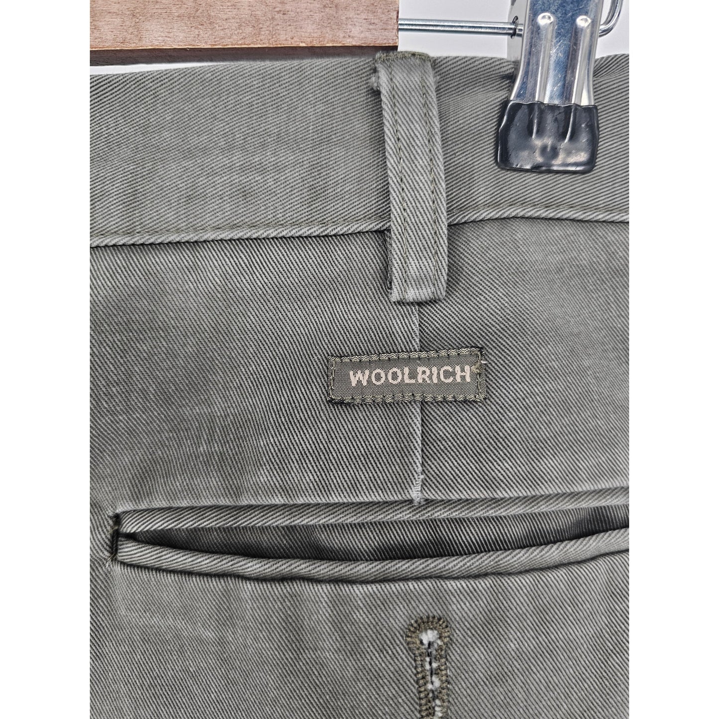 Vintage Woolrich Mens Sz 36x34 100% Cotton Taupe Straight Leg Dress Pants