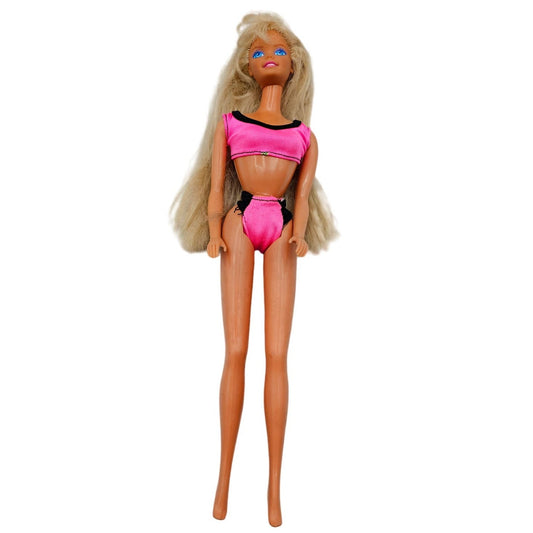 Vintage 1988 Beach Blast Barbie Doll w/ Pink Bikini Blonde Hair