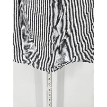 Old Navy Womens Sz S Long Sleeve Knee Length Peasant Style Dress Striped Tassel