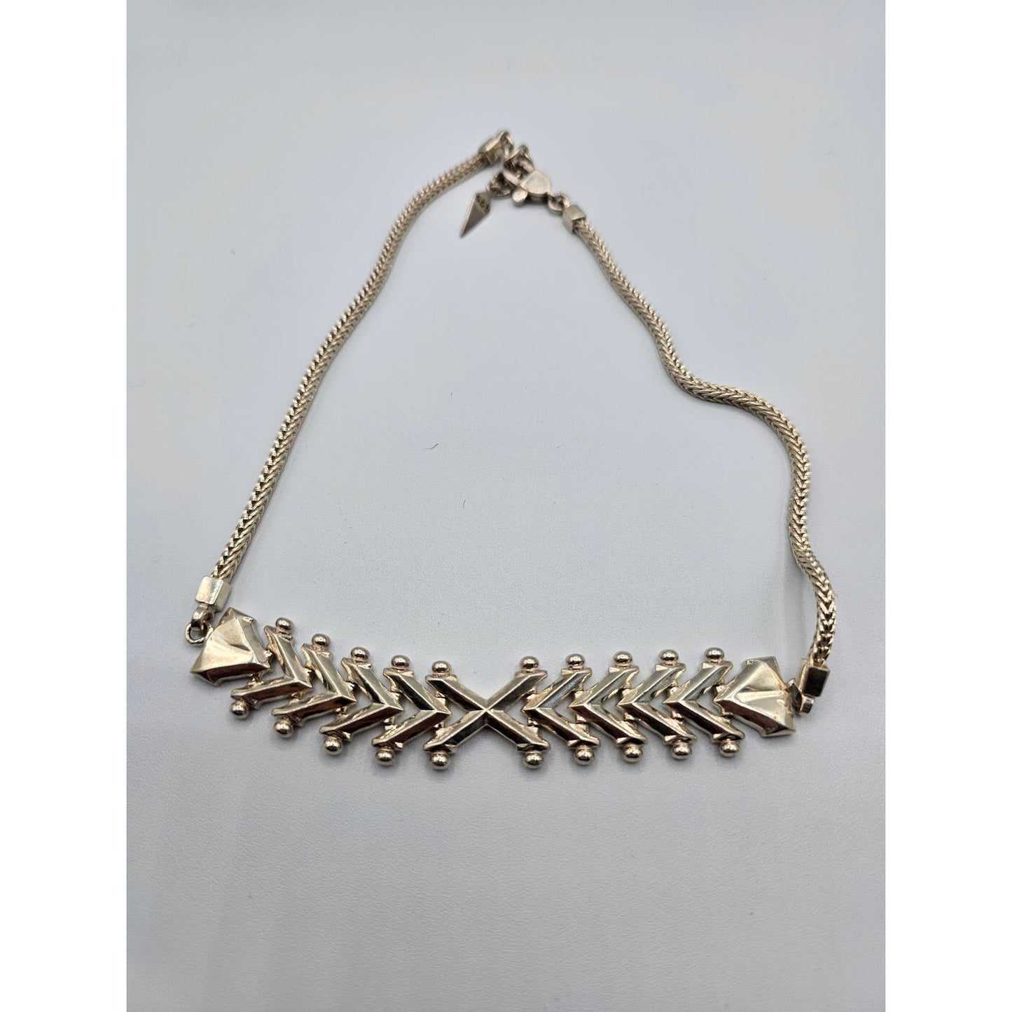 Vintage S&B Womens Gold Tone Arrow Chain Necklace 1990s