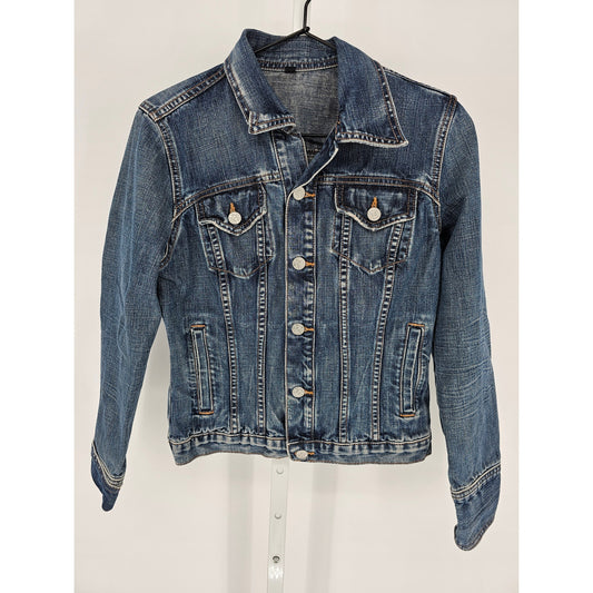 Red Engine Co Womens Sz S Cropped Blue Jean Denim Jacket