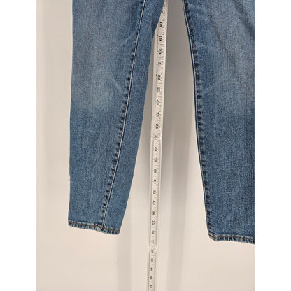 Old Navy Womens Sz 0 OG Straight High Rise Blue Jeans Medium Wash