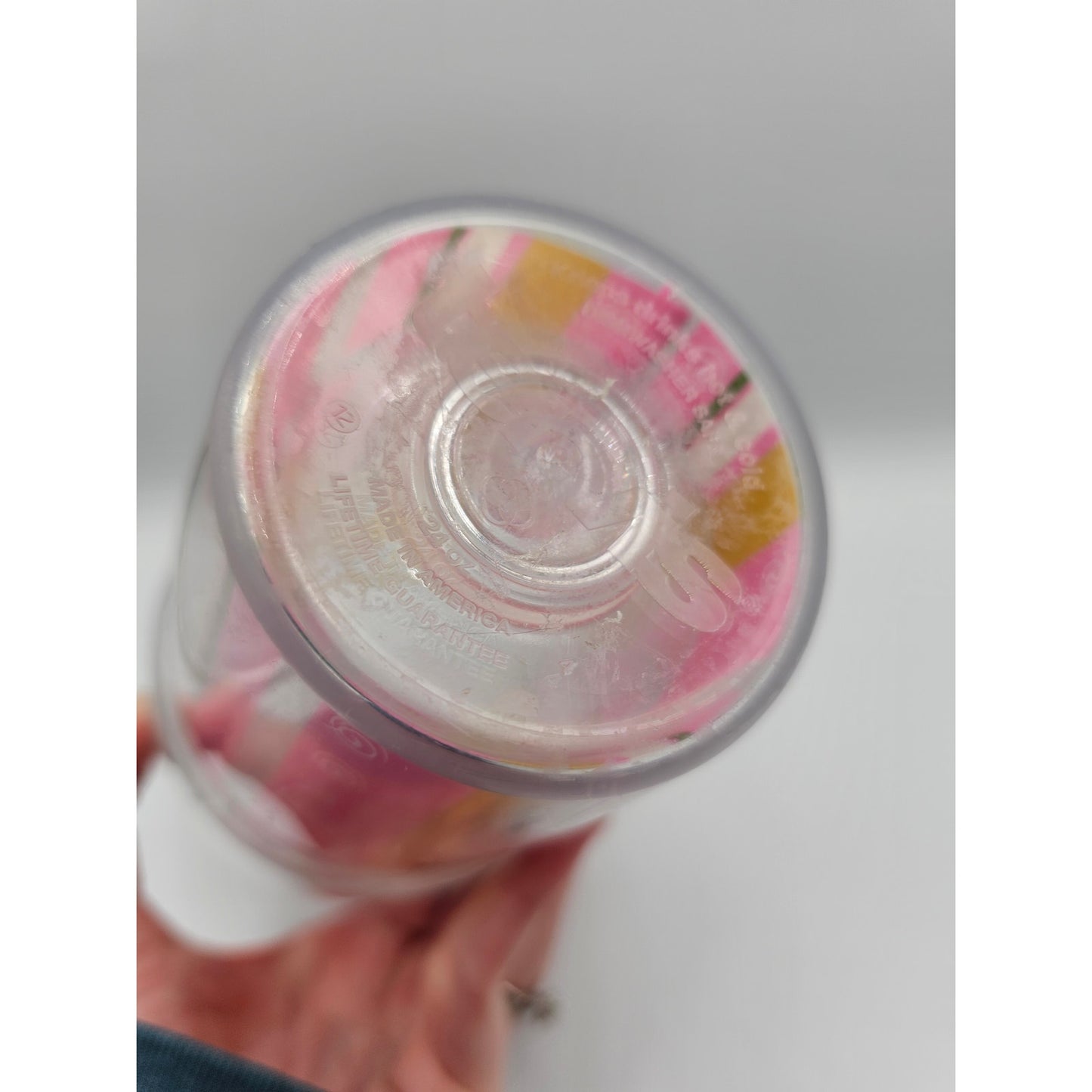 Tervis Insulated Plastic Tumbler NO LID Pink Butterfly Floral Print