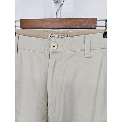 Vintage Arizona Jean Co Mens Sz 36x32 Baggy Fit Cargo Pants Beige Y2K
