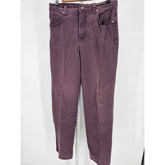 Gloria Vanderbilt Womens Sz 8 High Waist Vintage Mom Jeans Purple Tapered