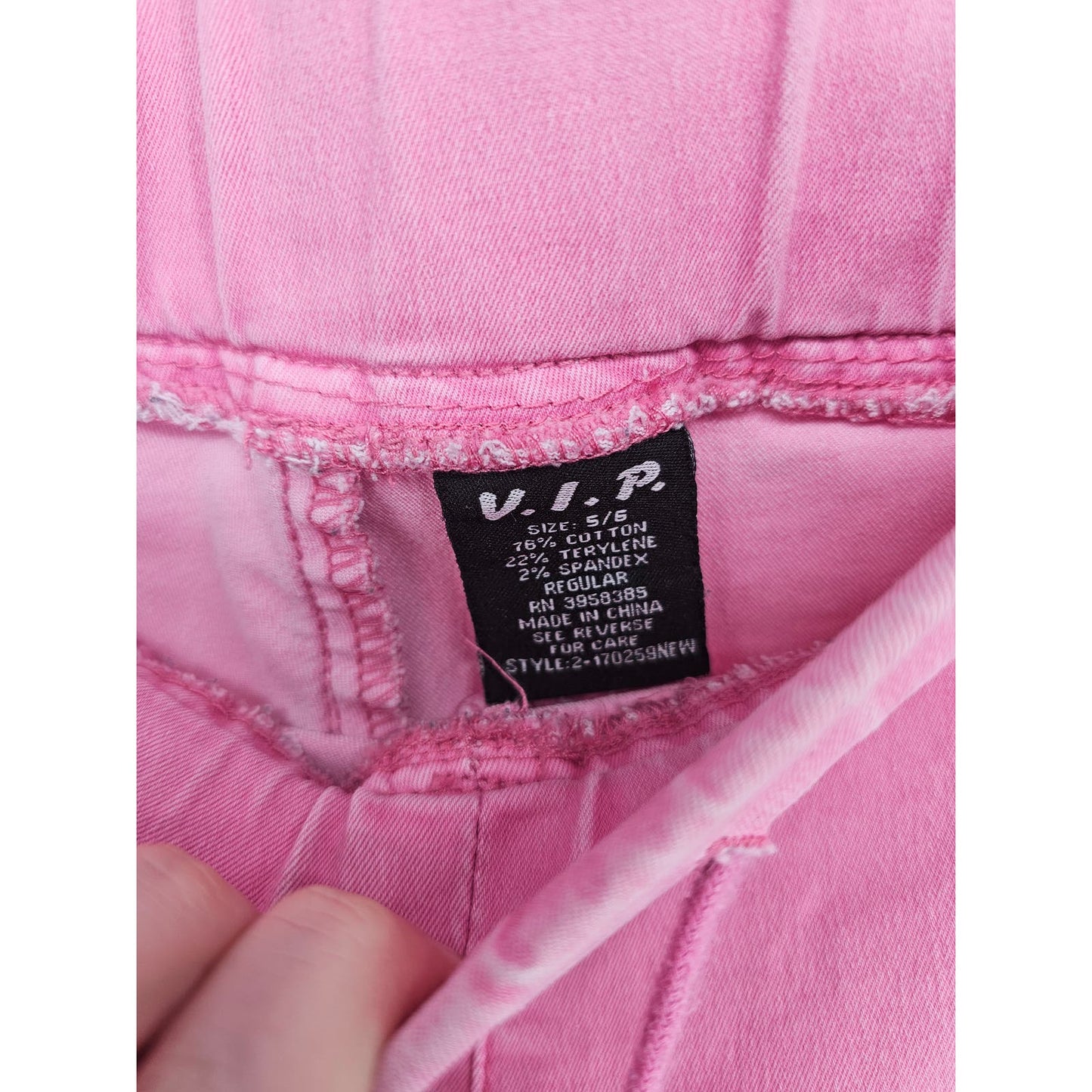 Vintage Y2K V.I.P. Juniors Sz 5 Bubblegum Pink Jogger Pants