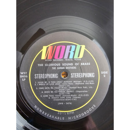 Ohman Bros - The Glorious Sound of Brass Word Records - Waco Texas WST 8406 LP