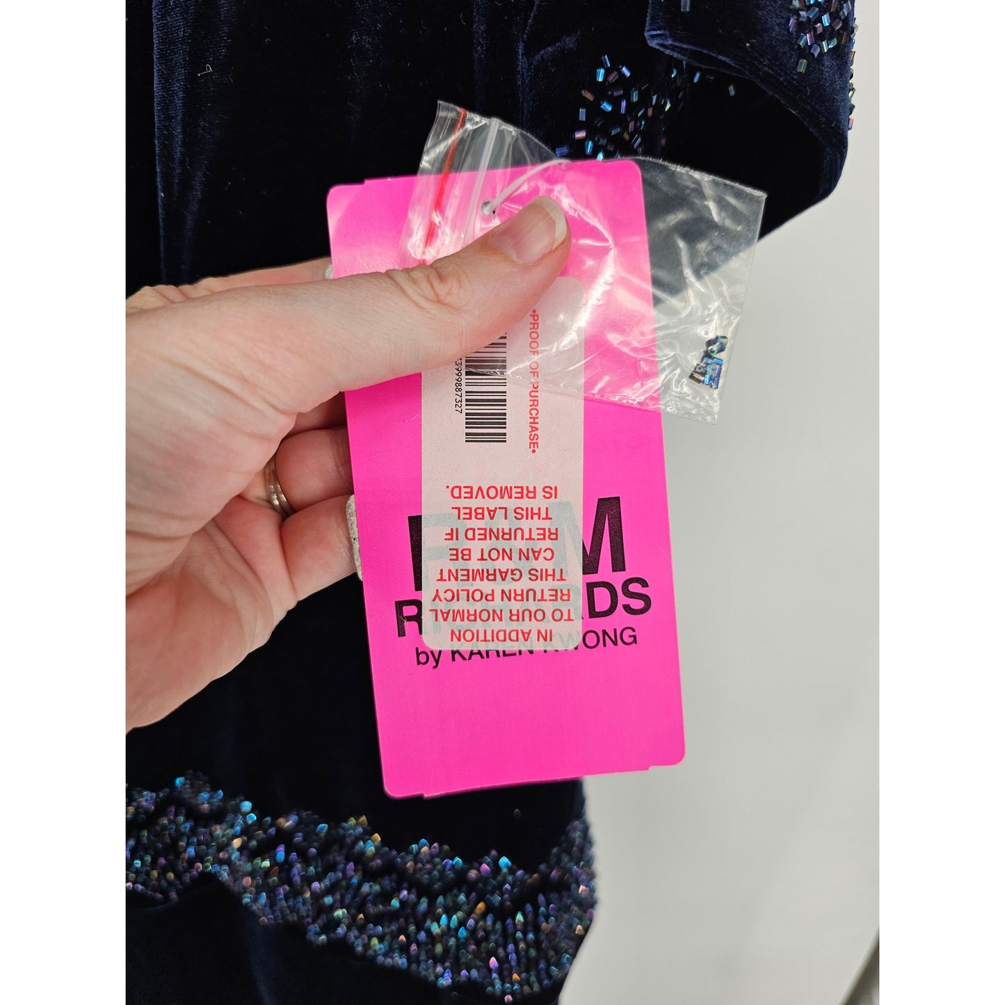 Vintage R&M Richards Womens Sz 12 Maxi Length Velvet Dress Navy Blue Formal NEW