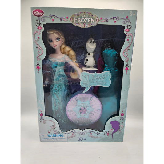 Rare Retired Disney Store Frozen Singing Elsa Doll NEW