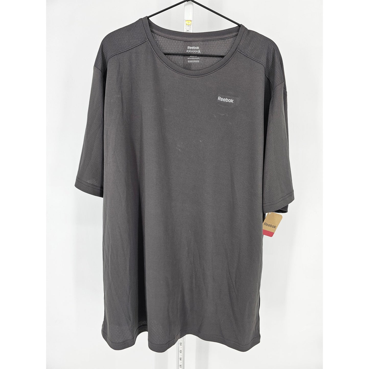 Reebok Mens Sz 2XL Short Sleeve Athletic T Shirt Gray NEW