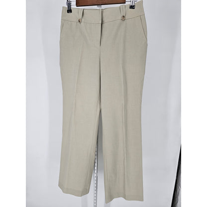 Worthington Stretch Womens Sz 8 Classic Bootcut Dress Pants Light Beige Tan