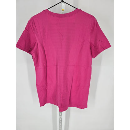 C9 by Champion Womens Sz XL Short Sleeve Athletic T Shirt Bright Pink V Neck