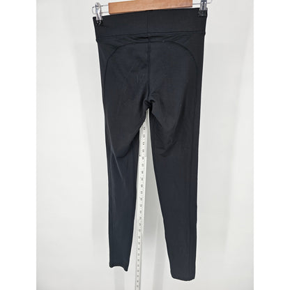 Under Armour Womens Sz S Full Length Athletic Leggings Black Blue