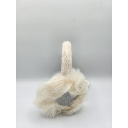 Cat & Jack Toddler Girls Earmuffs White Silver Star NEW