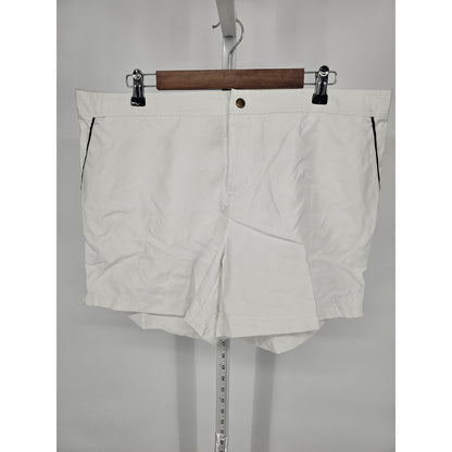 Catalina Womens Sz 1X Athletic Shorts White Black Trim
