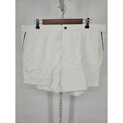 Catalina Womens Sz 1X Athletic Shorts White Black Trim