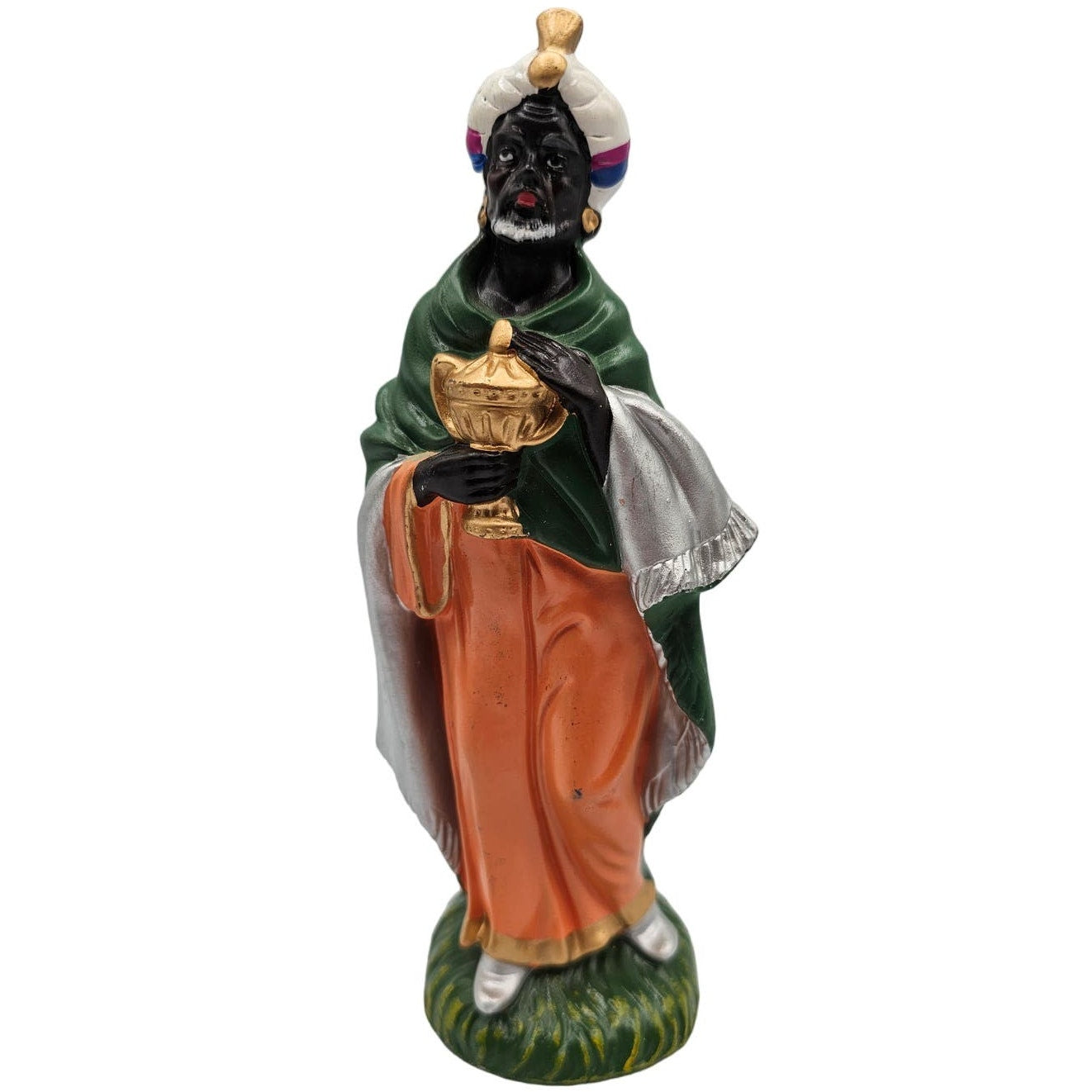 Vintage 1960s Paper Mache Christmas Nativity Figure Wiseman Depose Fontanini