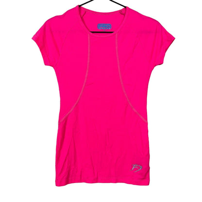 Pro Fitness Womens Sz L Hot Pink Fitted Athletic T Shirt