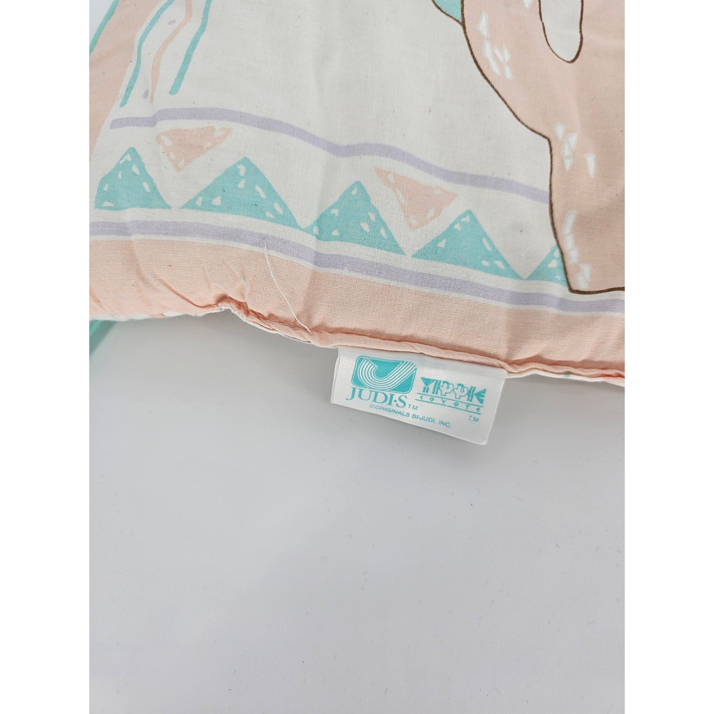 Vintage JUDI-S Coyote Baby Crib Headboard Bumper Southwestern Pastel