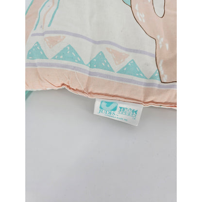Vintage JUDI-S Coyote Baby Crib Headboard Bumper Southwestern Pastel