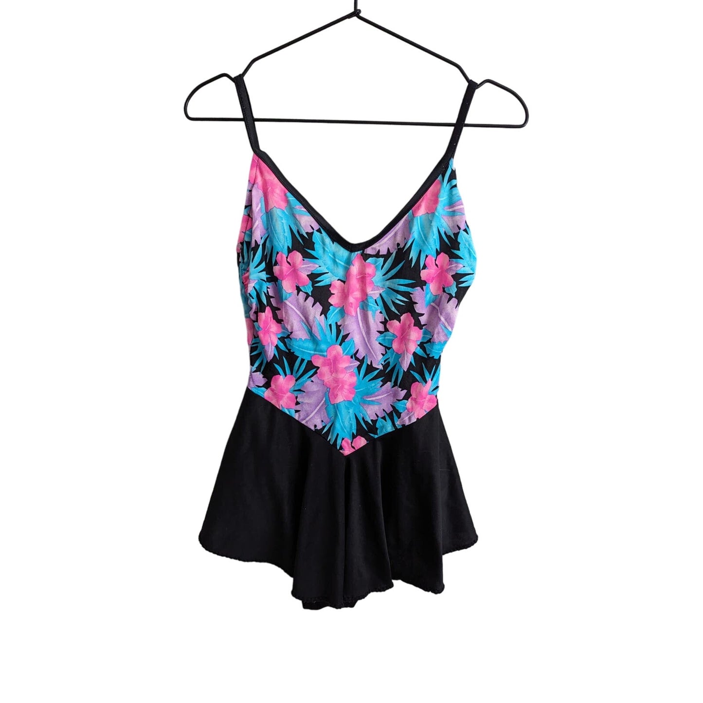 Vintage 1990s Pacific Connections Womens Sz 12 One Piece Swimsuit Floral