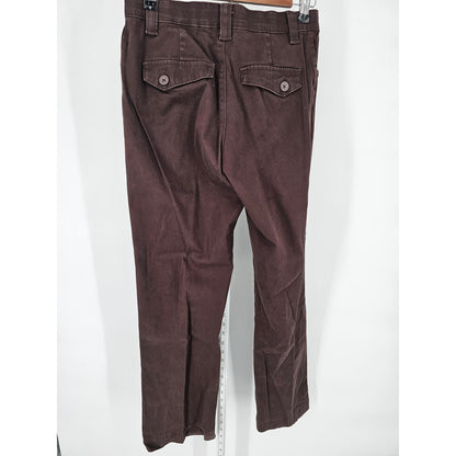 Lee Comfort Waistband Womens Sz 6 Bootcut Cotton Pants Brown