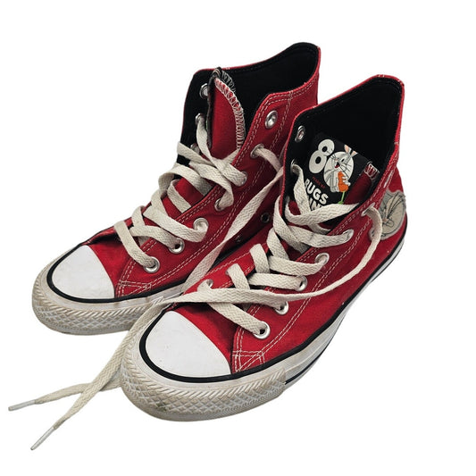 Converse all star bugs bunny looney tunes red high top Shoes Mens 4.5 Womens 6.5