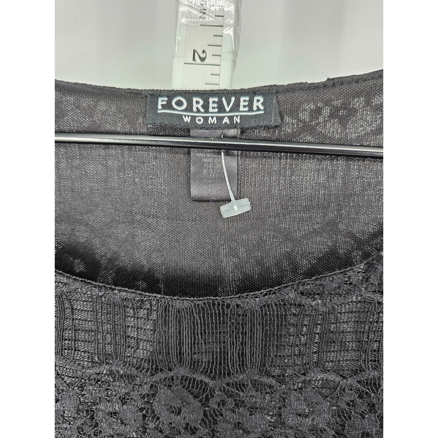 Forever 21 Woman Womens Sz 16 Knee Length Black Cocktail Dress All Over Lace