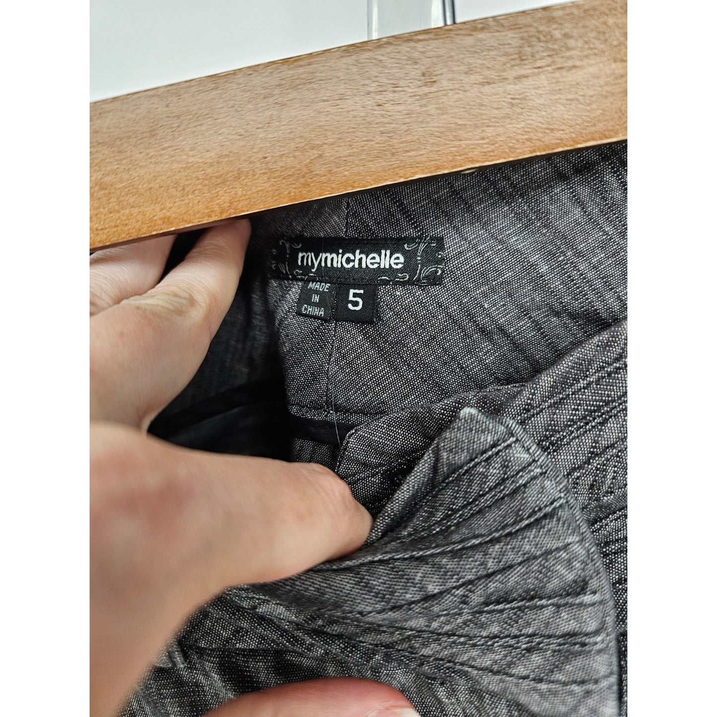 My Michelle Juniors Sz 5 Low Cut Bootcut Dress Pants Taupe Gray Brown