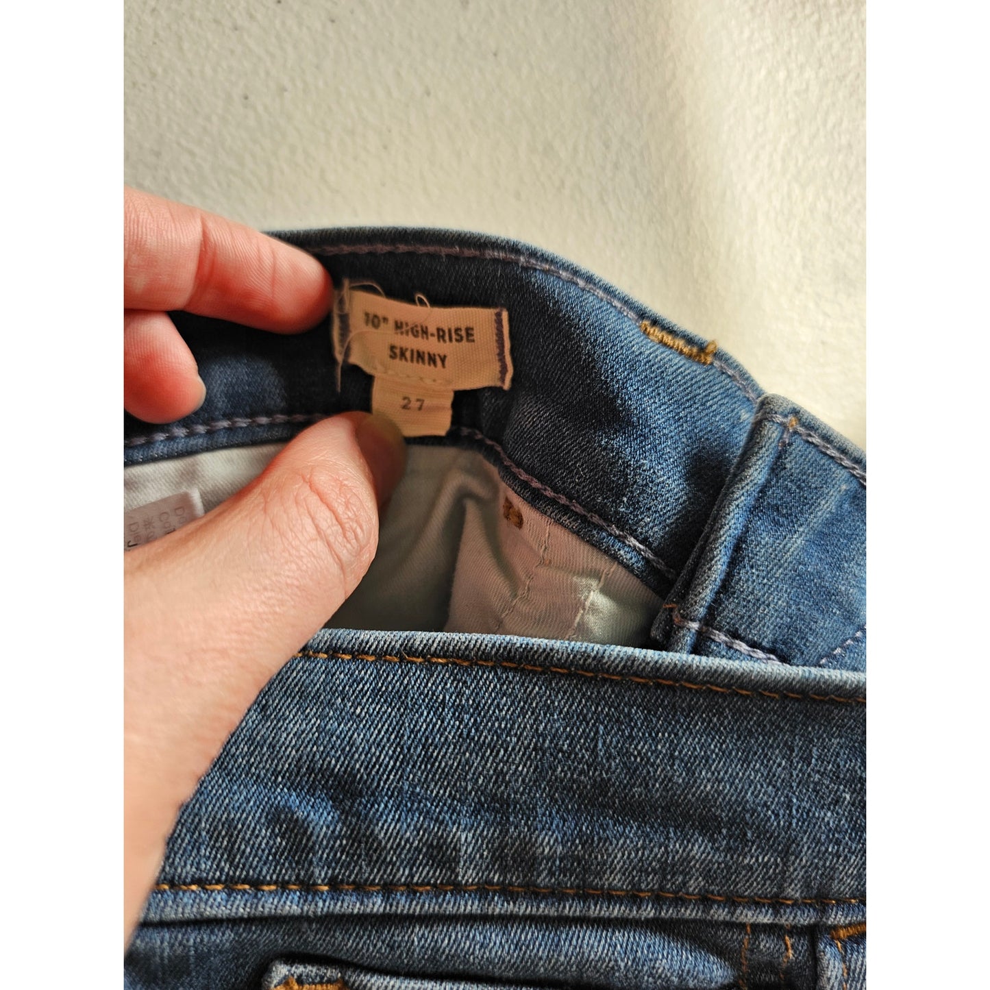 Madewell Jeans Women' Sz 27 Blue 10" High Rise Skinny Medium Wash Denim