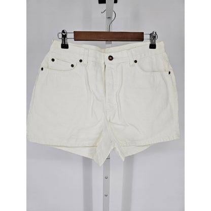 Vintage Y2K Newport News Jeanology Womens Sz 14 White Denim Mom Shorts NEW