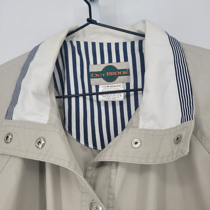 Vintage 1990s Outbrook Womens Sz M Slouchy Jacket Light Beige Button Front