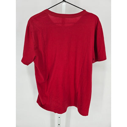 Express Mens Sz L Short Sleeve 100% Cotton T Shirt Red