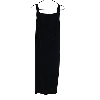 Helene Blake Womens Sz L Maxi Length Black Velvet Formal Sleeveless Dress