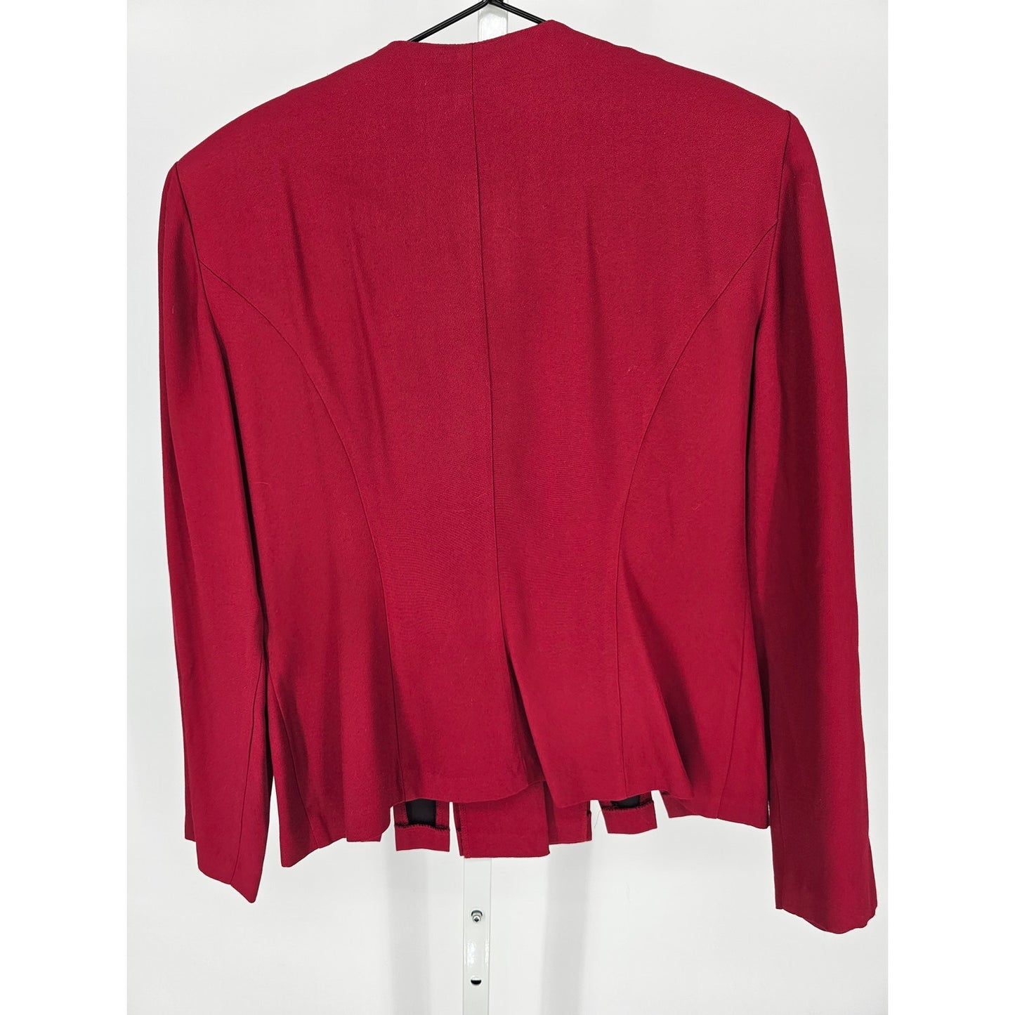 Vintage 1980s Perceptions by Irene B Womens Sz 8 Blazer Suit Jacket Red Black