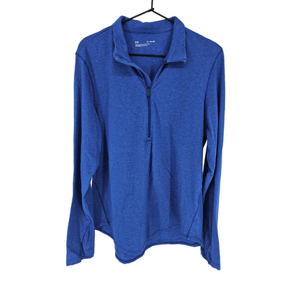 Under Armour Womens Sz XL Fitted 1/2 Zip Athletic Jacket Blue