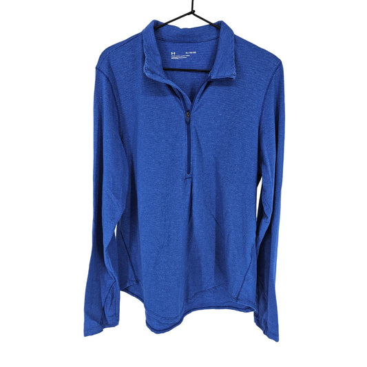Under Armour Womens Sz XL Fitted 1/2 Zip Athletic Jacket Blue