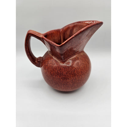 Vintage Mid Century Niloak Pottery Ceramic Pitcher Dark Red 1960s