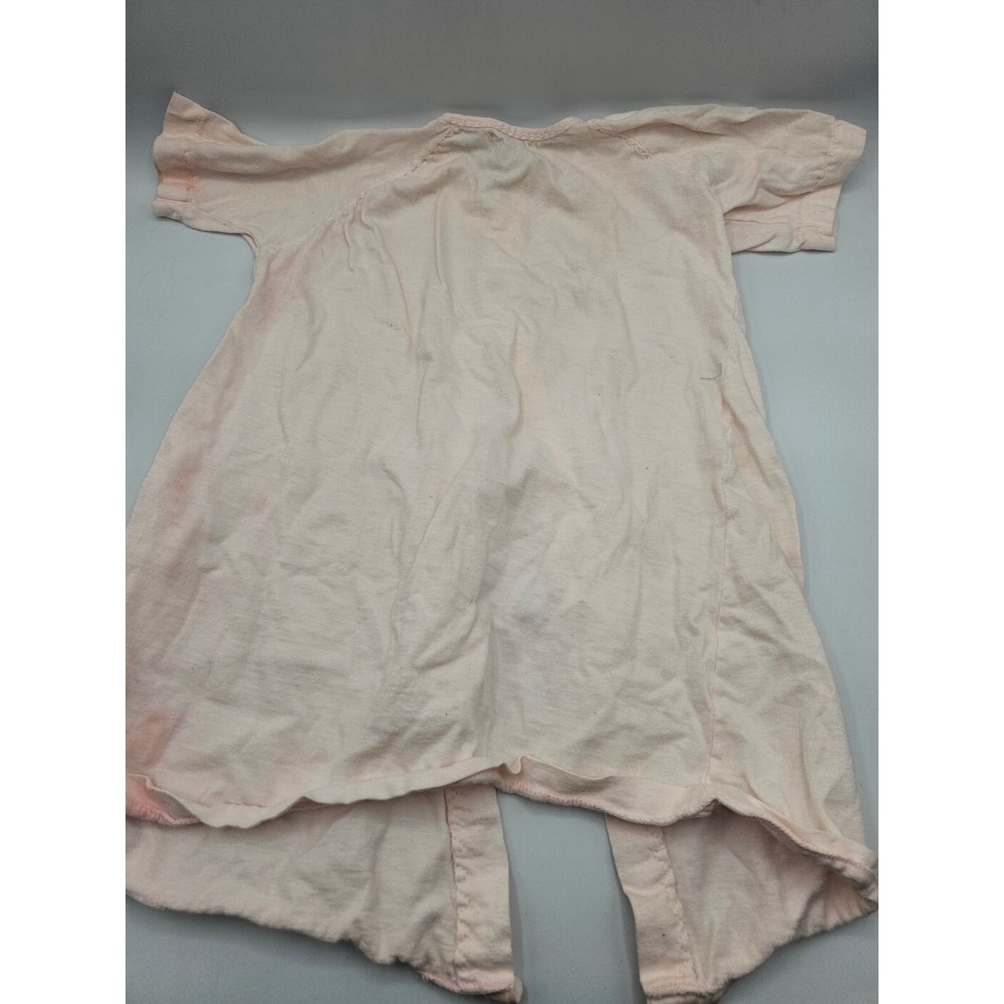 Vintage 1940s Honeysuckle Baby Girls Sz 12M Short Sleeve Pajama Nightgown Pink