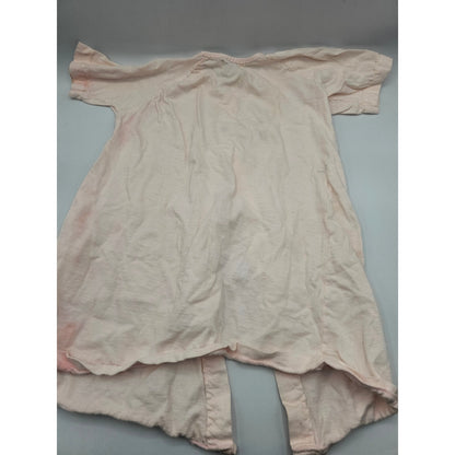 Vintage 1940s Honeysuckle Baby Girls Sz 12M Short Sleeve Pajama Nightgown Pink
